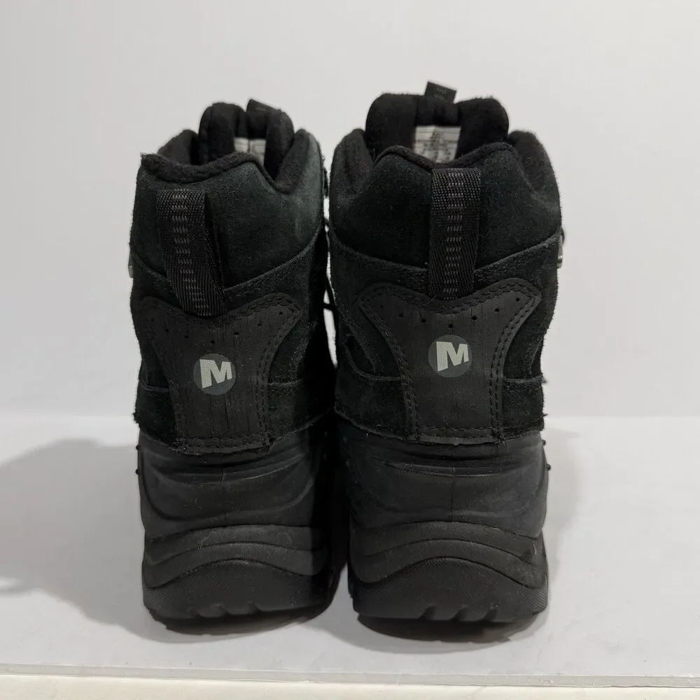 Merrell Mens Moab Polar Boot Size 10 Waterproof Black Leather Hiking Insulated